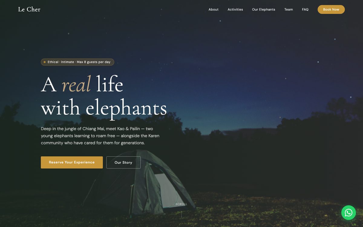 Il nuovo sito di Le Cher Elephant Home, progettato da Distefanini